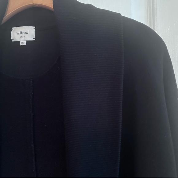 Wilfred Aritizia Diderot Sweater Cardigan Black Size Small - Picture 3 of 5